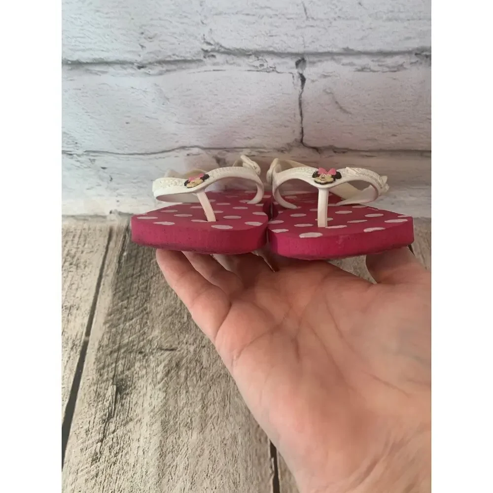 HAVAIANAS Girl’s Minnie Mouse Flip Flop Sandals / Size: 8C EUR 25-26